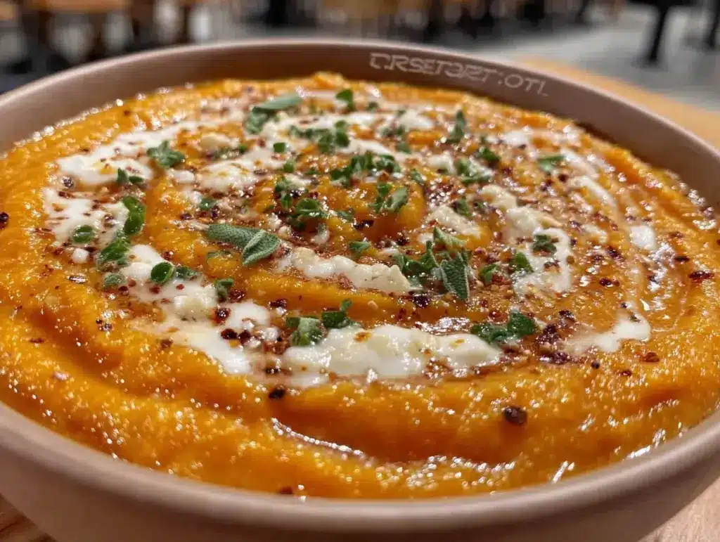 easy butternut squash soup with brown butter - featured image