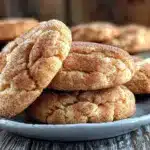 easy chewy snickerdoodle cookies - featured image