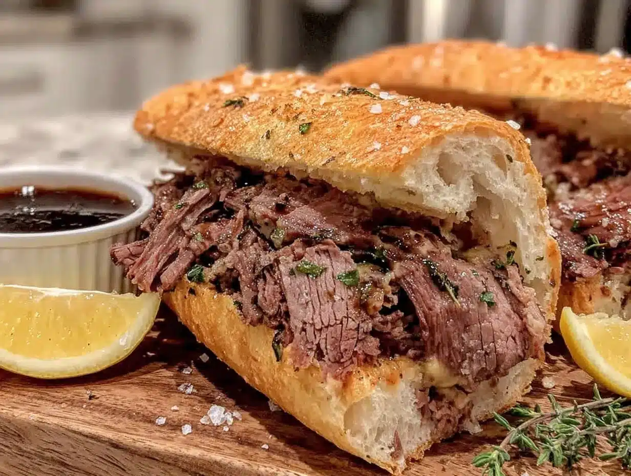 Easy Crockpot French Dip Sandwiches: The Sear That Makes the Difference 4 easy crockpot french dip sandwiches preparation steps