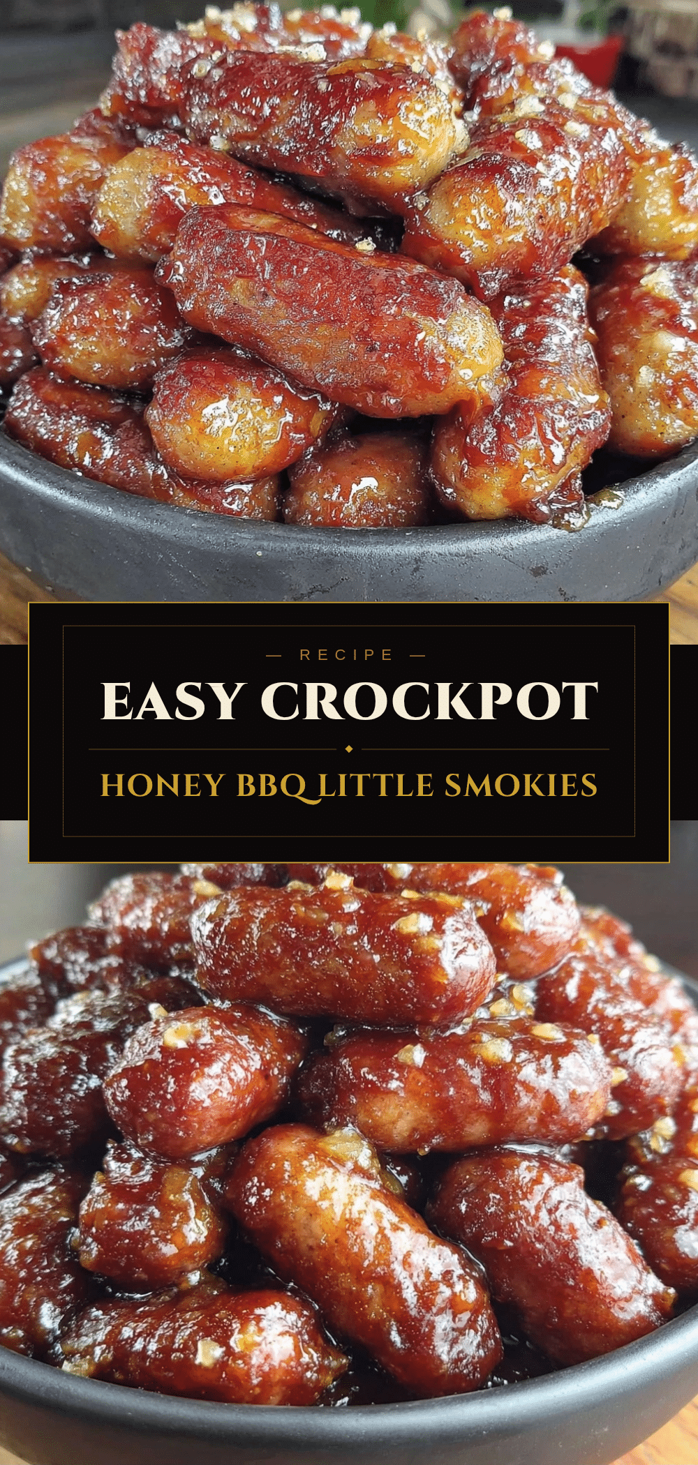Easy Crockpot Honey BBQ Little Smokies: Game Day Appetizer 5 Easy Crockpot Honey BBQ Little Smokies recipe