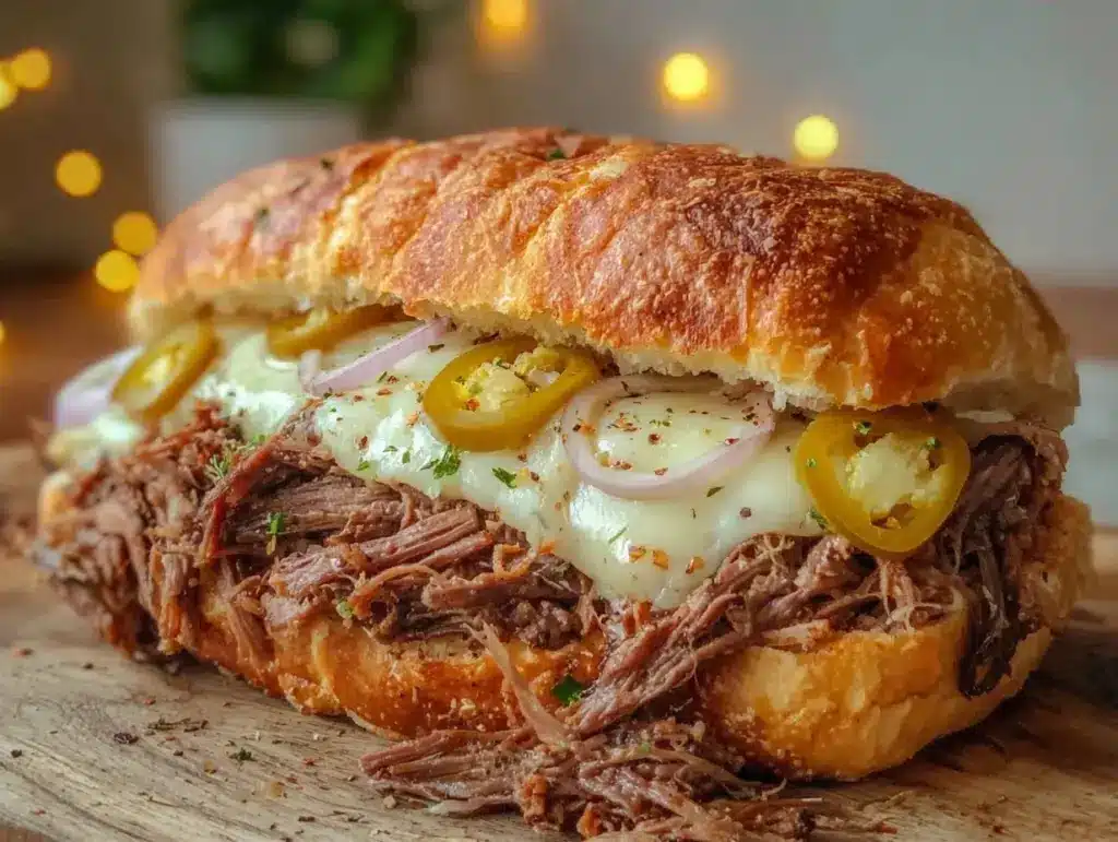 Easy Slow Cooker Mississippi Pot Roast Sandwiches - featured image