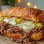 Easy Slow Cooker Mississippi Pot Roast Sandwiches - featured image