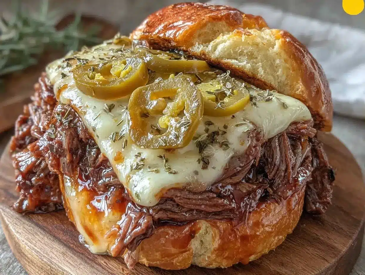 Easy Slow Cooker Mississippi Pot Roast Sandwiches 4 Easy Slow Cooker Mississippi Pot Roast Sandwiches preparation steps
