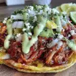 easy slow cooker salsa chicken tacos - featured image