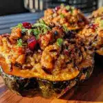 easy stuffed acorn squash - featured image