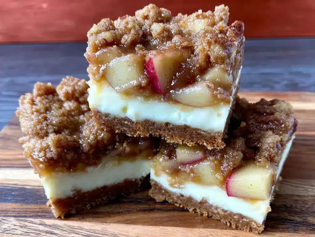fall apple cheesecake bars - featured image