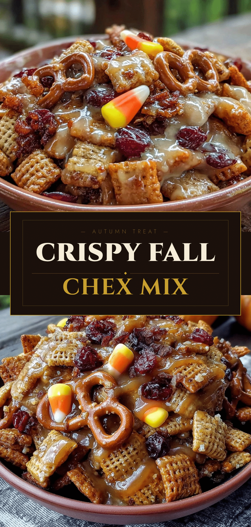 Fall Chex Mix with Caramel Drizzle: Easy Self-Care Snack 5 fall chex mix with caramel drizzle recipe