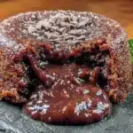 fudgy chocolate lava cake - featured image