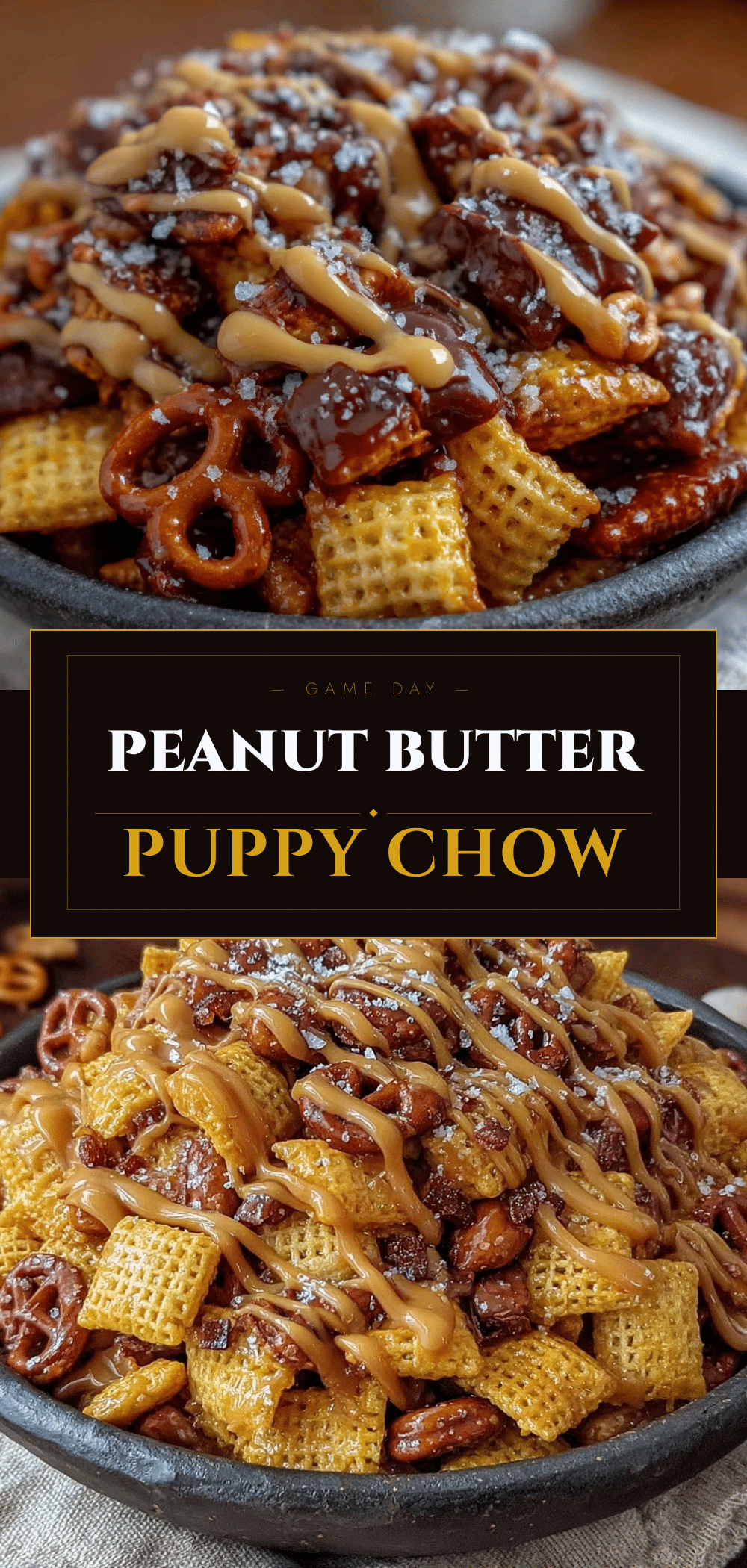 Game Day Puppy Chow: Best 5-Ingredient Peanut Butter Drizzle 5 Game Day Puppy Chow recipe