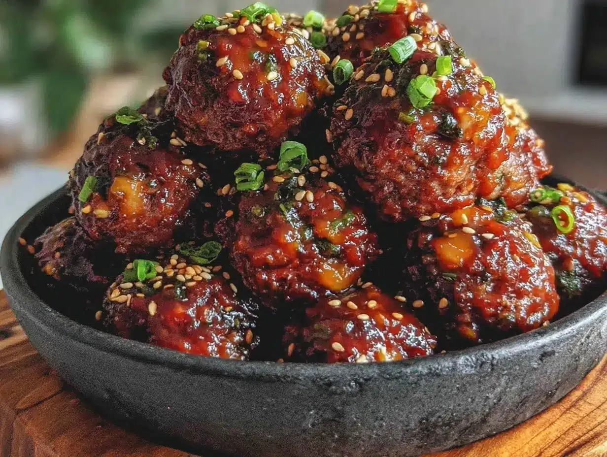 Easy Korean BBQ Meatballs: 5-Ingredient Gluten-Free Game Day Dip 4 Korean BBQ Meatballs preparation steps