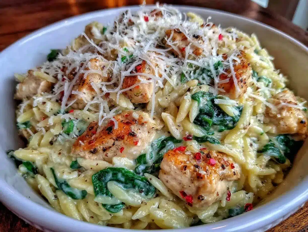 One-Pot Creamy Chicken Orzo: The 1-Trick 25-Minute Meal 4 One-Pot Creamy Chicken Orzo preparation steps