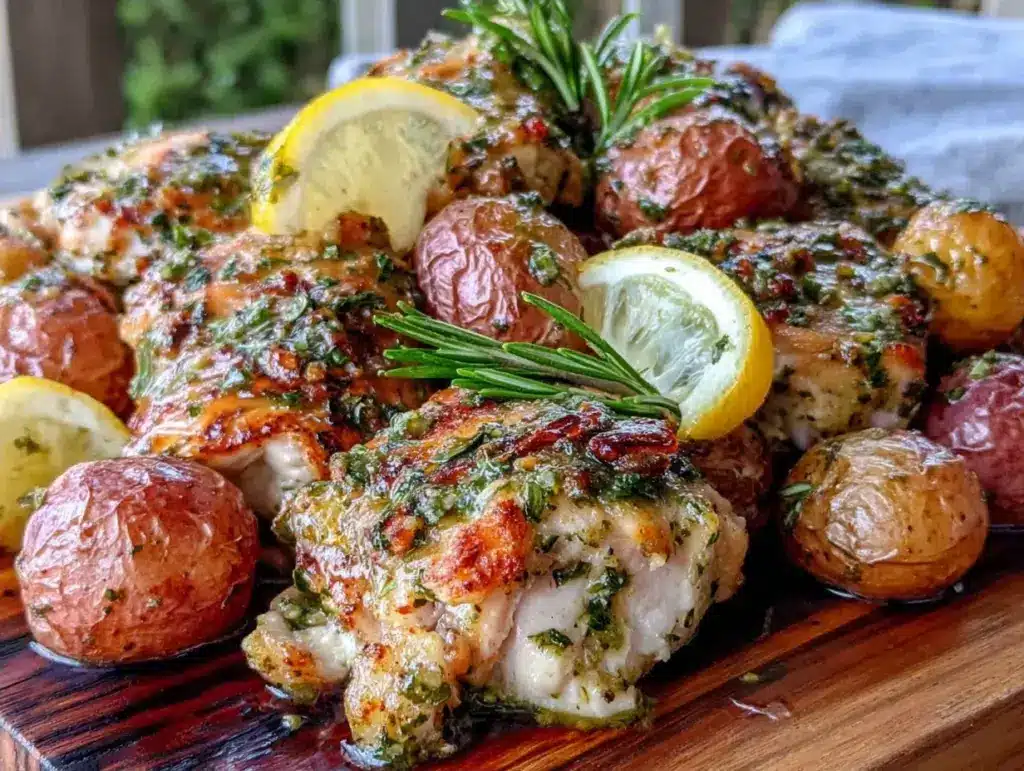 Sheet Pan Lemon Herb Chicken & Potatoes - featured image