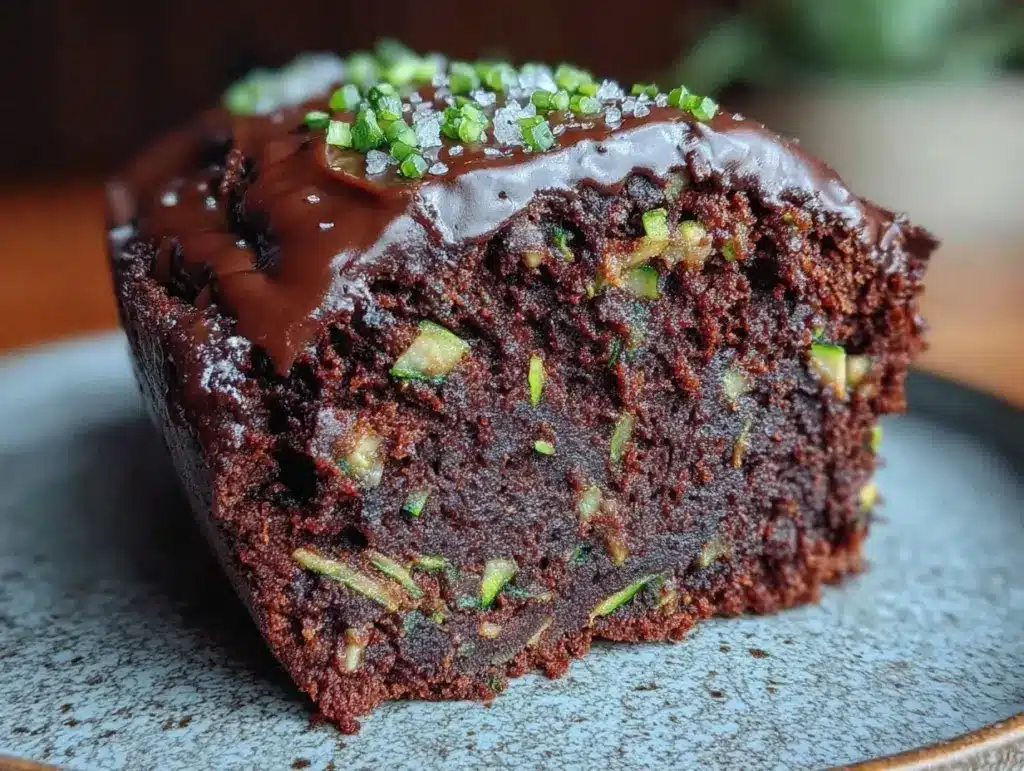 smoked double chocolate zucchini bread - featured image