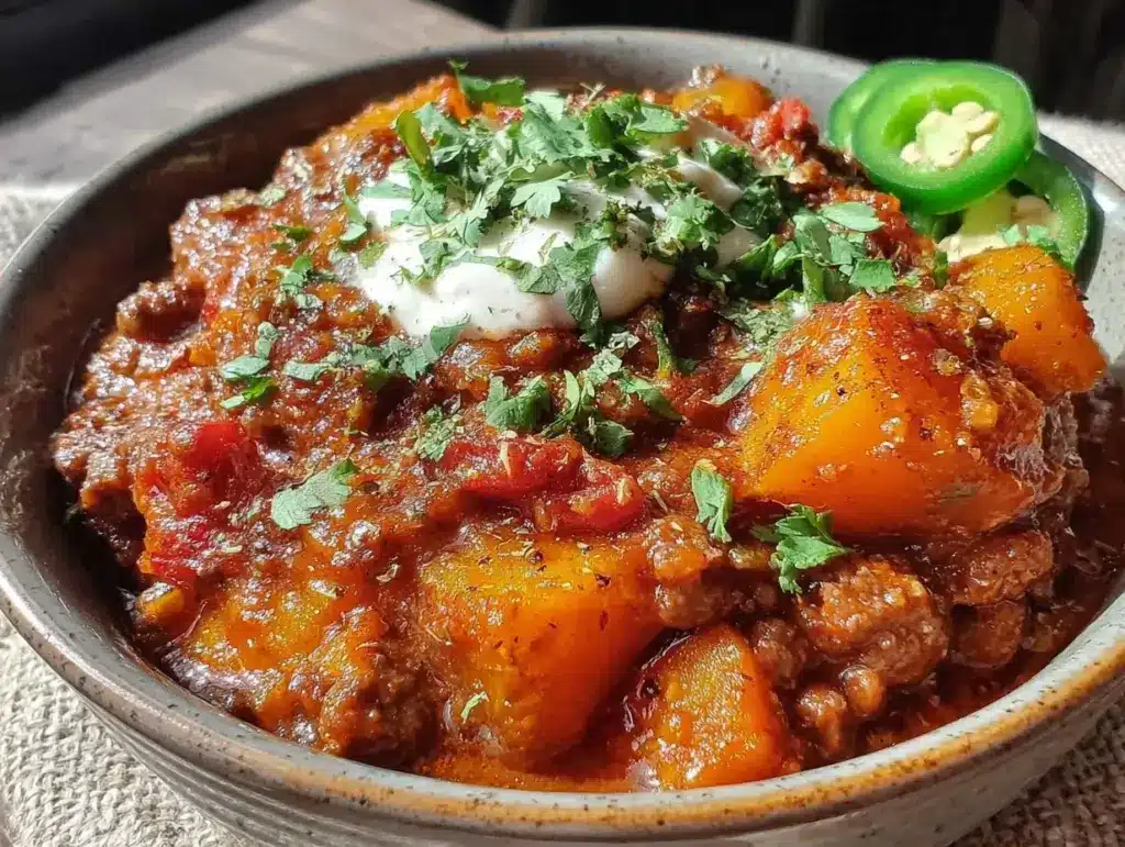 smoky pumpkin chili - featured image