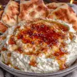 whipped feta dip with hot honey - featured image