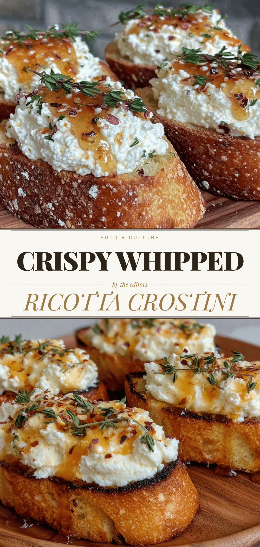 Whipped Ricotta Crostini: Easy 5-Minute Hot Honey & Thyme 5 Whipped Ricotta Crostini recipe