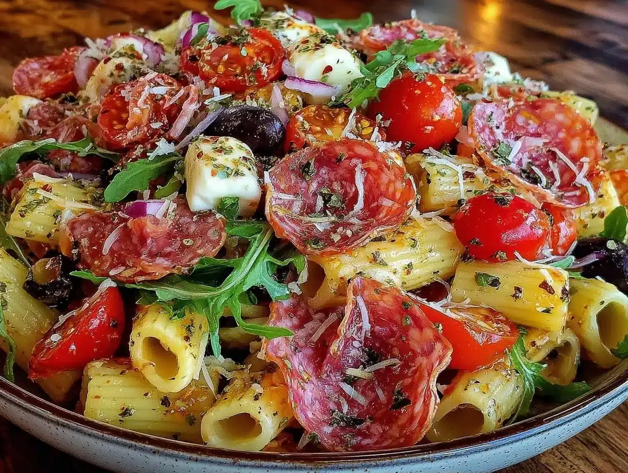 Zesty Italian Antipasto Pasta Salad: Fuel Your Day 4 Zesty Italian Antipasto Pasta Salad preparation steps